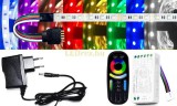 LVT 4m hosszú 33Wattos, 4 zónás FUT092 RF távirányítós, adapteres RGBCW LED szalag (240db 5050 SMD LED)