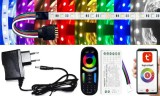 LVT 5m hosszú 36Wattos, wifi-s 4 zónás FUT092 RF távirányítós, adapteres RGBCW LED szalag (300db 5050 SMD LED)