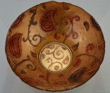 Lyns Paisley üvegtál 28 cm átmérő