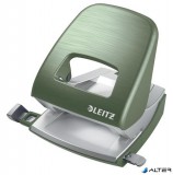 Lyukasztó, kétlyukú, 30 lap, fém, LEITZ "Nexxt Style, olajfazöld