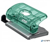 Lyukasztó, mini, kétlyukú, 10 lap, RAPID, "Colour'Breeze", zöld