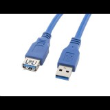Lanberg USB 3.0 AM-AF hosszabbító kábel 3m, kék (CA-US3E-10CC-0030-B) (CA-US3E-10CC-0030-B) - USB hosszabbító