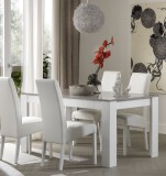 LM Modena Day étkezőasztal 160x90 cm - szürke márvány-fehér