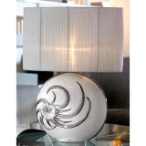 Lorenzon Kisméretű kerámia lámpa, eredeti Swarovski kristályokkal - fehér, platina