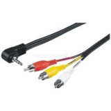 M-CAB 3.5MM 3X RCA ADAP 1.5M 90 CABLE M/M 4PIN TO VIDEO/AUDIO (7200117)
