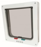 M-PETS Doras kutyaajtó-macskaajtó 4 irányú alagutas L 252x235mm/192x178mm fehér