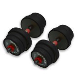 M-Tech Acél súlyzókészlet, fekete-piros, 20kg