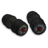 M-Tech Acél súlyzókészlet, fekete-piros, 40kg