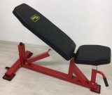 m-tech (B) Force Now! WGL-2125 Kereskedelmi állítható fekpad, piros váz, fekete kárpit