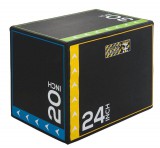 m-tech (B) Variálható plyometrikus doboz, 25kg, nehéz kivitel, kemény habszivacs, 20"-24"-30"