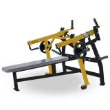 m-tech (FRE) SH-27 Izo-laterális fekvő egyenes mellnyomó gép - tárcsasúlyos, sárga-fekete színben