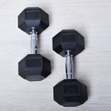 m-tech (G) XDB-6101 Egykezes fix kézisúlyzó, hatszögletű, krómozott, gumborítású 5kgH