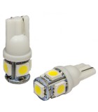 M-Tech LED dióda T10 foglalathoz fehér (foglalat nélküli) - Exod T10x5 5050 SMD W - párban