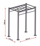 m-tech (M) Maggie MA110180 crossfit állvány, funkcionális tréner keret, calisthenic, funkcionális, tréning