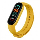 M6 Okoskarkötő, Okosóra, FitneszTracker, Smartband - Citromsárga