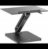 Maclean desk stand for monitor or laptop, gas spring, for standing and sitting work, black, MC-493 (MC-493)