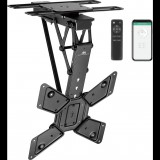 Maclean electric ceiling TV mount, TUYA support, max VESA 600x400, 90st swivel remote control, 23"-65", 30kg, MC-491 (MC-491)
