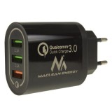 Maclean Energy MCE479B 3xUSB-A Hálózati töltő - Fekete (18W) (MCE479 B)