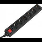 Maclean MCE195G Elosztó 6 aljzatos 5m - Fekete (MCE195)