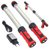Maclean MCE230 LED XXL Akkus LED Műhelylámpa - Fekete/Piros (MCE230)