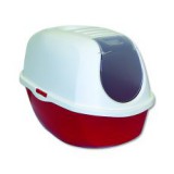 Macska toalett fedéllel MAGIC CAT, piros - 39x53x41cm