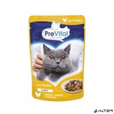 Macskaeledel, alutasakos, felnőtt macskáknak, 100 g, PREVITAL, csirke aszpikban