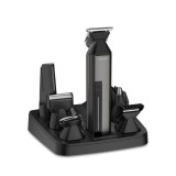 Maestro MR-660 6 az 1-ben USB Akkus Hajnyíró készlet - Fekete (MR-660)