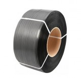 Magas minőségű Pántszalag, PP, műanyag, fekete, 12mm, 2000m/tekercs, 0,7mm, 9,7kg/tekercs, automata gépekhez