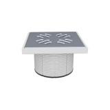 Magasított szuez fedrács rozsdamentes fedlappal