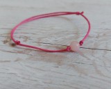 Magenta pöttöm karkötő rózsakvarc ásványgyönggyel