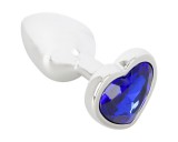 Magic Shiver - fém anál plug kővel (kék)