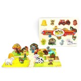 Magic Toys A farm állatai fa kétoldalú forma puzzle (MKO361091) (MKO361091) - Kirakós, Puzzle