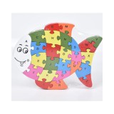 Magic Toys ABC fa oktató halas puzzle