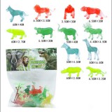 Magic Toys Animal World: Vadállatok átlátszó 12db-os figura szett