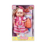 Magic Toys Baba pöttyös ruhában kiegészítőkkel és hanggal