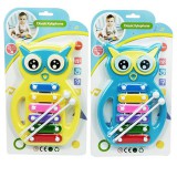 Magic Toys Bagoly alakú 6 billentyűs xilofon játékhangszer kétféle színben