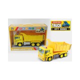 Magic Toys Billencses teherautó modell sárga színben 27cm-es