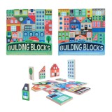 Magic Toys Building Blocks: Város - Fa építőkocka szett