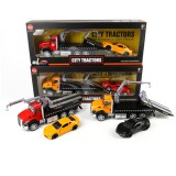 Magic Toys City Tractors fém autószállító sportkocsival kétféle változatban