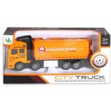Magic Toys City Truck: Négytengelyes fém teherautó modell tartályos felépítménnyel - fénnyel és hanggal