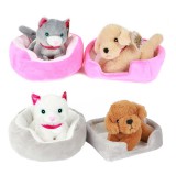 Magic Toys Cuki plüss kutya vagy cica fekhellyel 1db