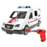 Magic Toys DIY csináld magad összeszerelhető mentőautó fény és hang effektekkel 63db-os készlet
