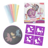 Magic Toys Dream Horse: Aszfaltkréta szett unikornis sablonnal