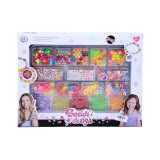 Magic Toys Ékszerkészítő készlet színes gyöngyökkel és betűkockákkal