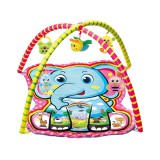 Magic Toys Elefántos baby játszószőnyeg plüss állatokkal 72x65x47cm