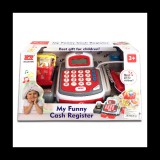 Magic Toys Elektronikus piros-fehér pénztárgép kosárral és kiegészítőkkel