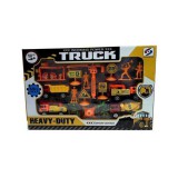 Magic Toys Építőipari játékszett járművekkel, figurákkal és táblákkal