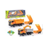 Magic Toys Építőipari teherautó utánfutóval többféle változatban