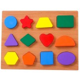 Magic Toys Fa puzzle színes formákkal (MKM762358) (MKM762358) - Kirakós, Puzzle