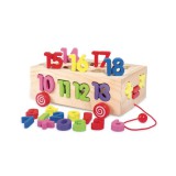 Magic Toys Fa számos formaillesztő húzható kocsi